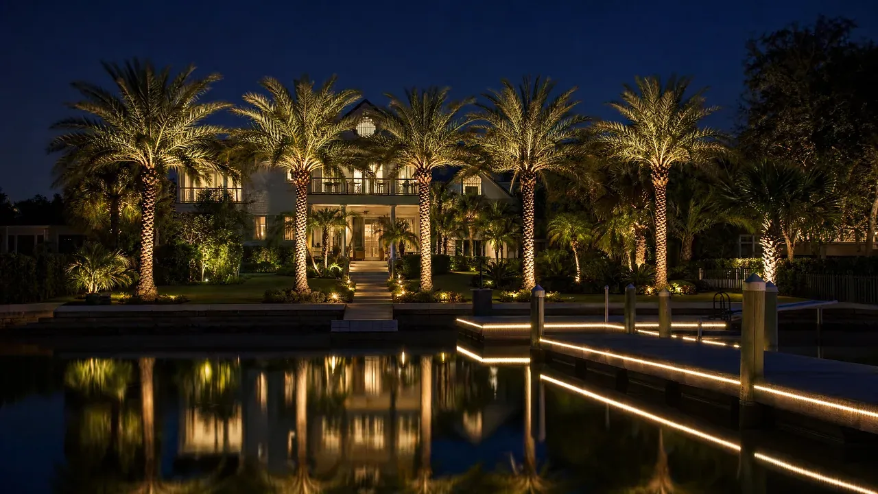Outdoor lighting in Dunes West, SC